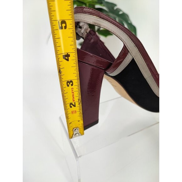 Cole Haan Women's Burgundy Slingback Leather High Heels Size 7B US - Picture 10 of 10